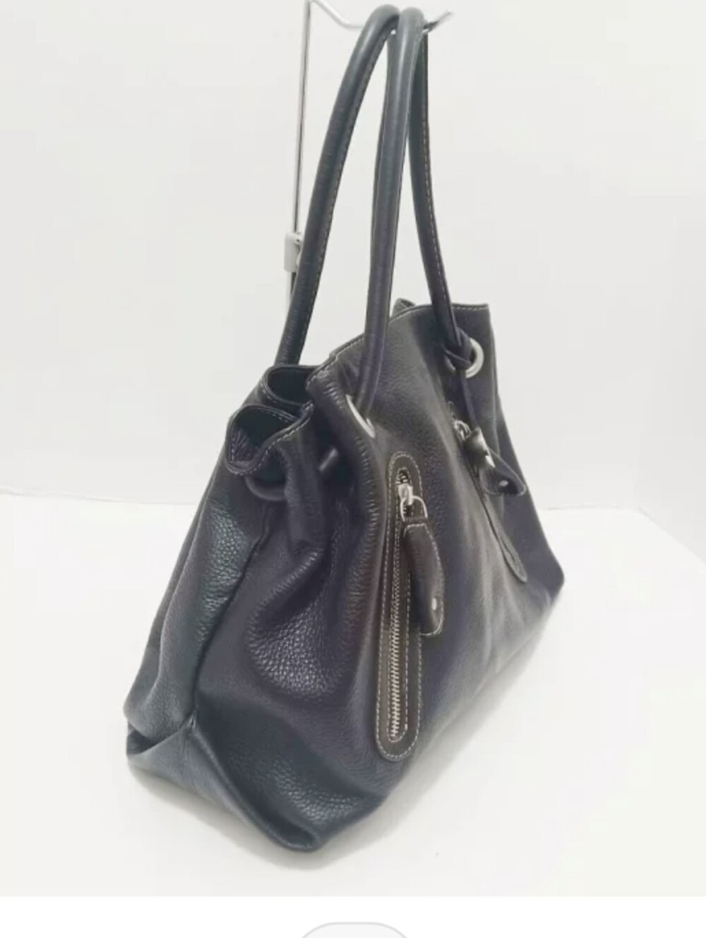 Furla Gray Leather Shoulder Bag Excellent Condition.